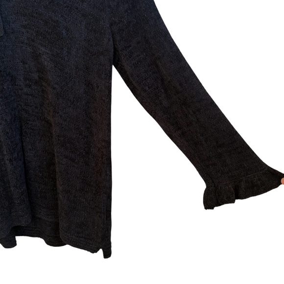 Y2K Sigrid Olsen Sport Women's Black Sweater Sz M 3/4 Sleeve Minimalist New - Picture 4 of 9